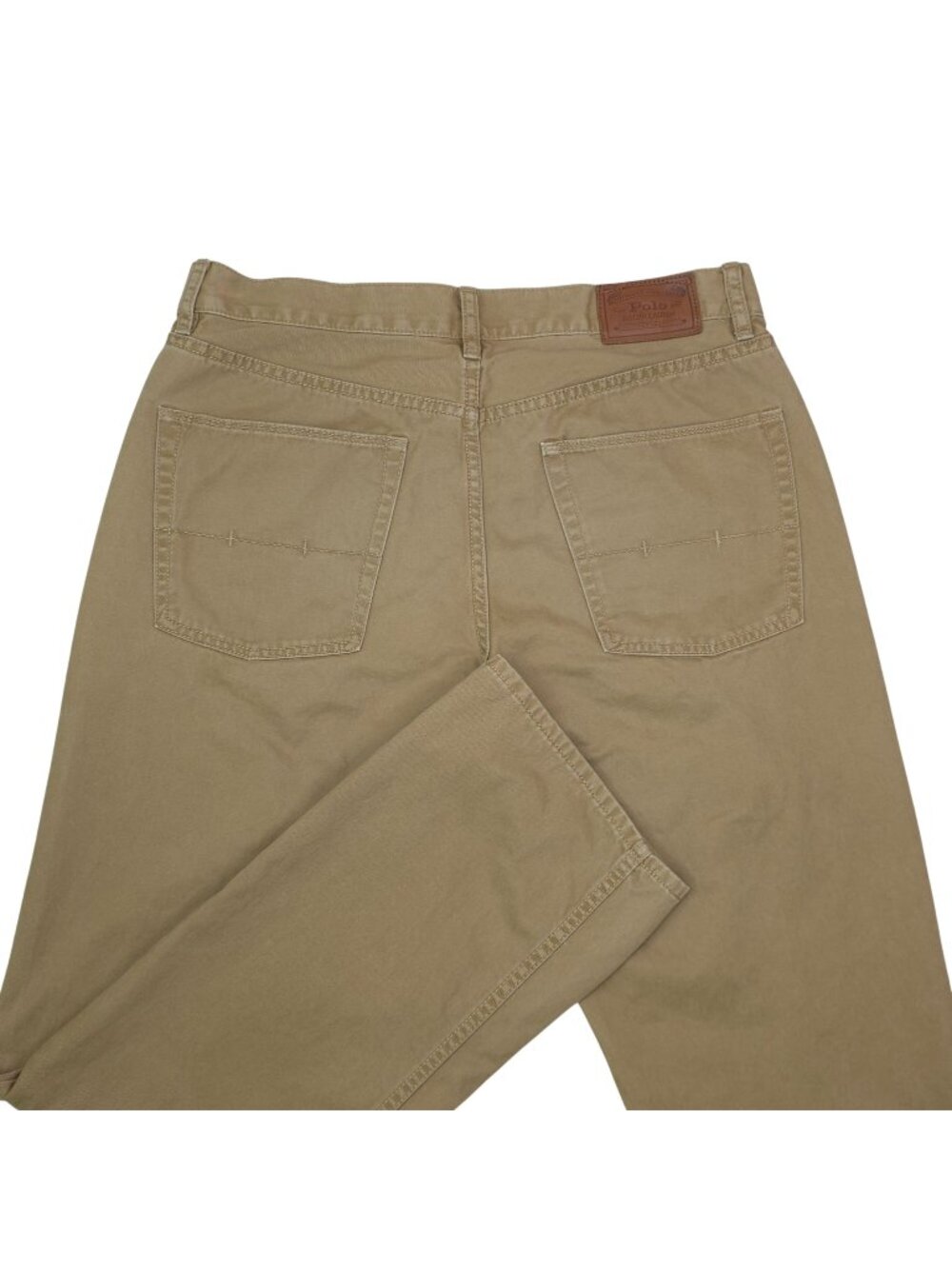 Polo Ralph Lauren Mens Khaki Straight Leg Pants 33x30 100% Cotton Casual